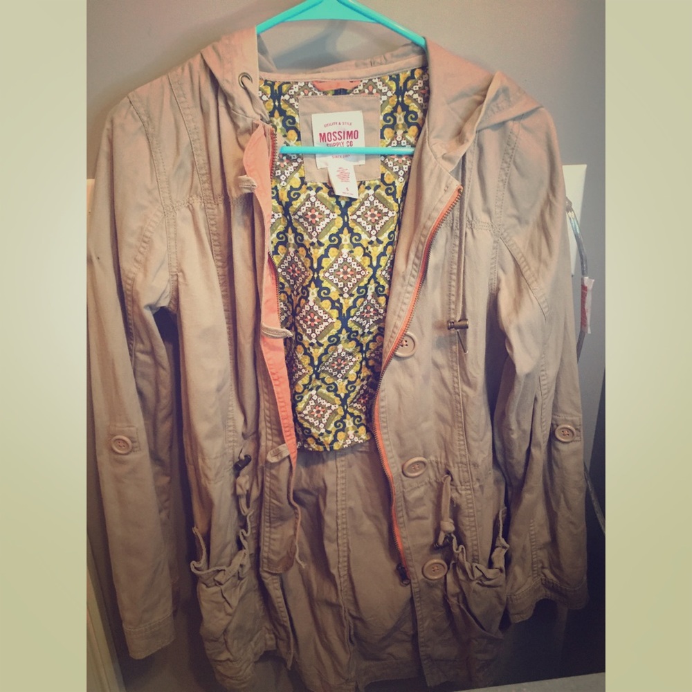 Khaki tan colored Mossimo army jacket